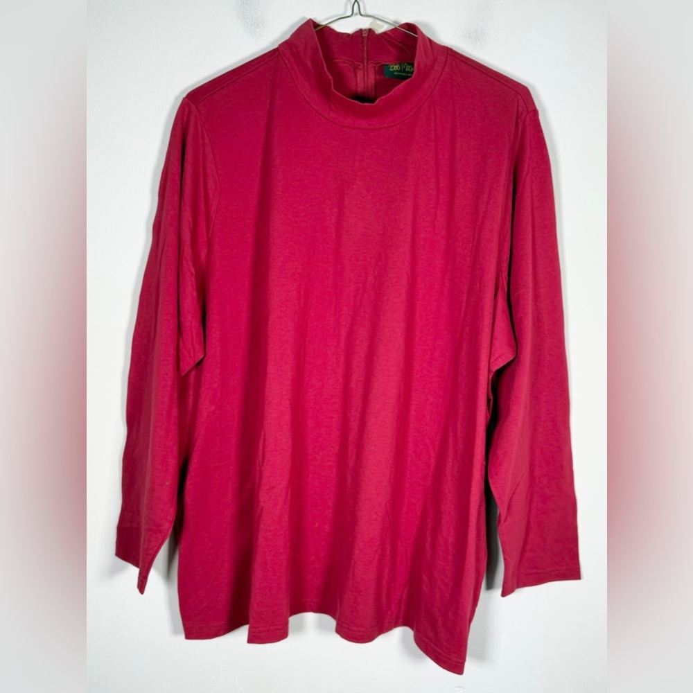 Bob Mackie Wearable Art QVC Women’s NWT Mock Neck Top Cotton Blend